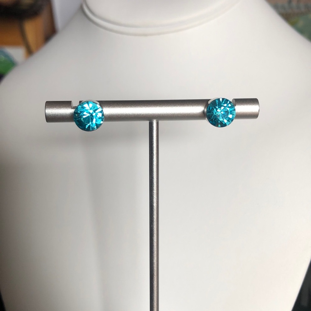 Aquamarine Studs
